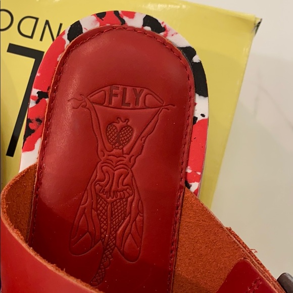 Fly London Cape Sandal - Red - Picture 7 of 8